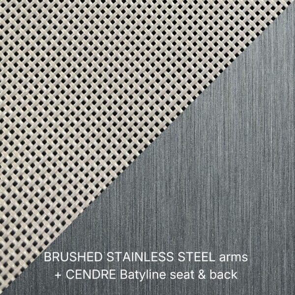 Image of Cendre Batyline and Brushed stainless steel swatch