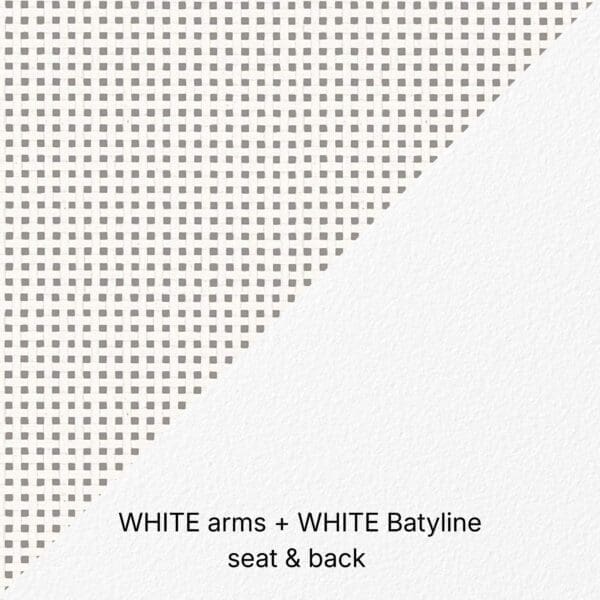 Image of white frame and White Batyline swatch