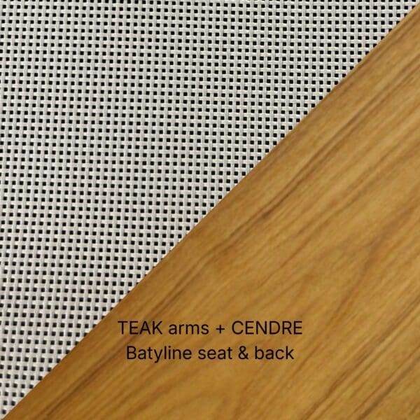 Image of teak and Cendre swatch combination