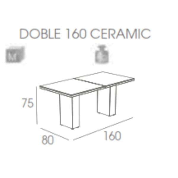 Image of line drawing of Doble 160 table