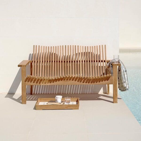 Image of Amaze 2 seat teak garden sofa by Cane-line