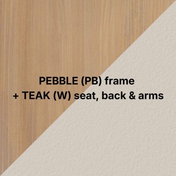 Swatch of Pebble & teak