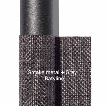 Image of swatch of Smoke metal and Grey Batyline