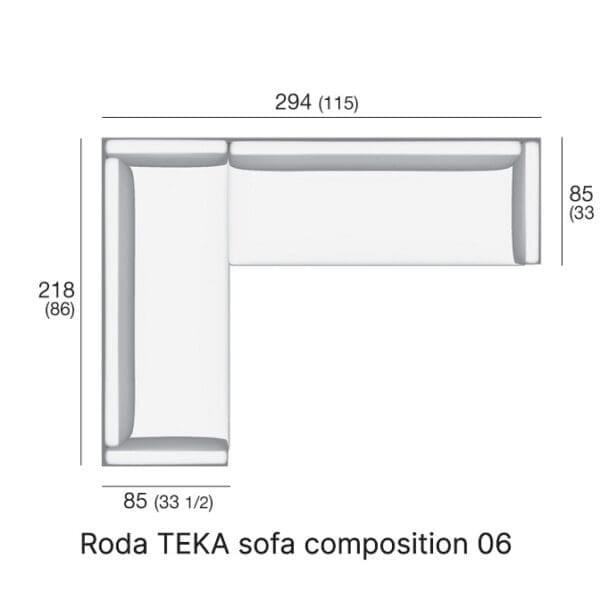 Image of render of Roda TEKA sofa composition 06