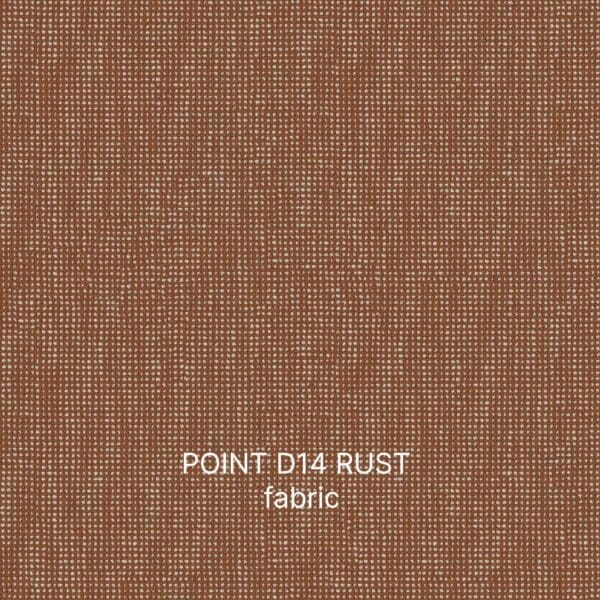 Image of swatch of point D14 rust fabric used by RODA furniture