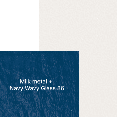 Image of Roda swatch combination milk + wavy glass navy