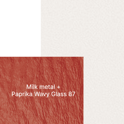 Image of swatch combination milk + wavy glass paprika