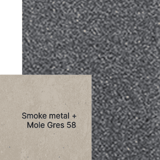 Image of swatch combination of smoke+gres mole