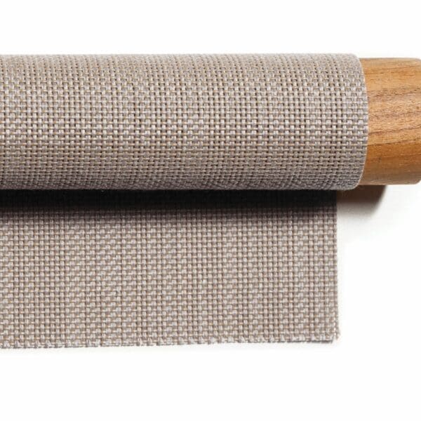 Image of sand Batyline and teak swatch used for RODA Teka furniture