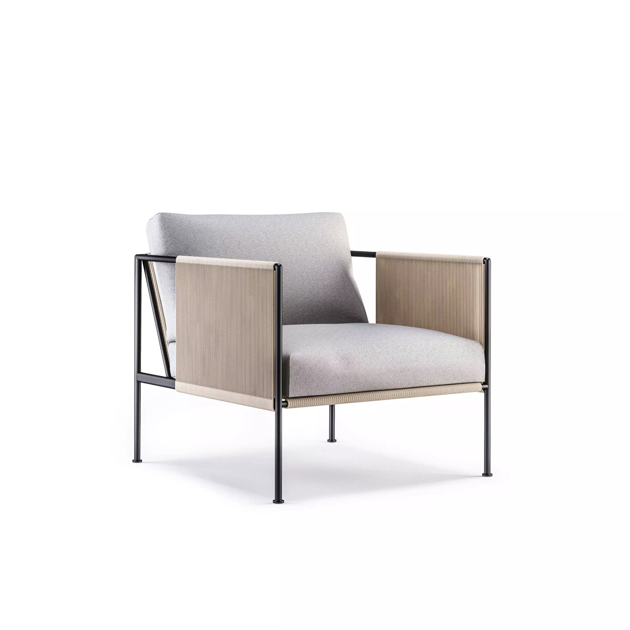 Studio image of swatch of Roshults Antibes garden lounge chair