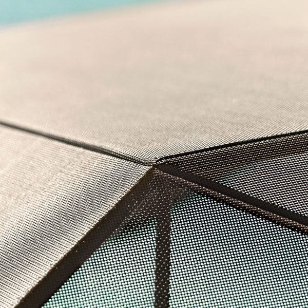 Image of detail of Batyline sunshade from Vondom Faz modern daybed