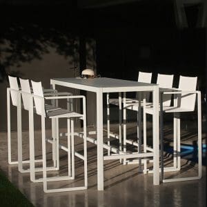 Image of Alura stackable bar chairs and Taboela high bar table by Royal Botania