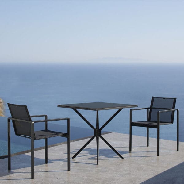 Traverse folding garden table is a versatile modern outdoor table in quality fold-down garden table materials by Royal Botania garden furniture