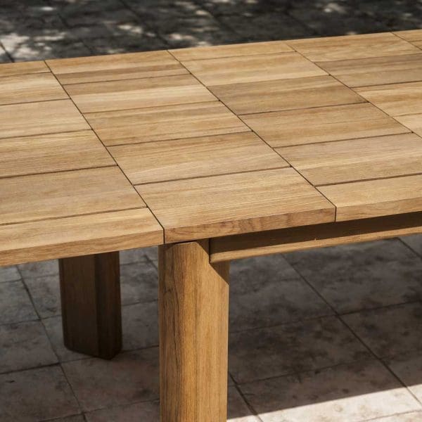 Image of detail of Brick extending garden dining table by RODA