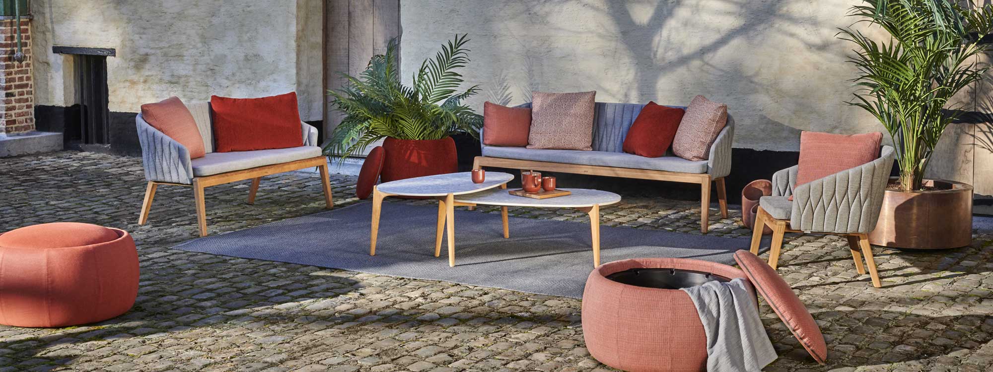 Image of Calypso sofas and Tea Time tables by Royal Botania