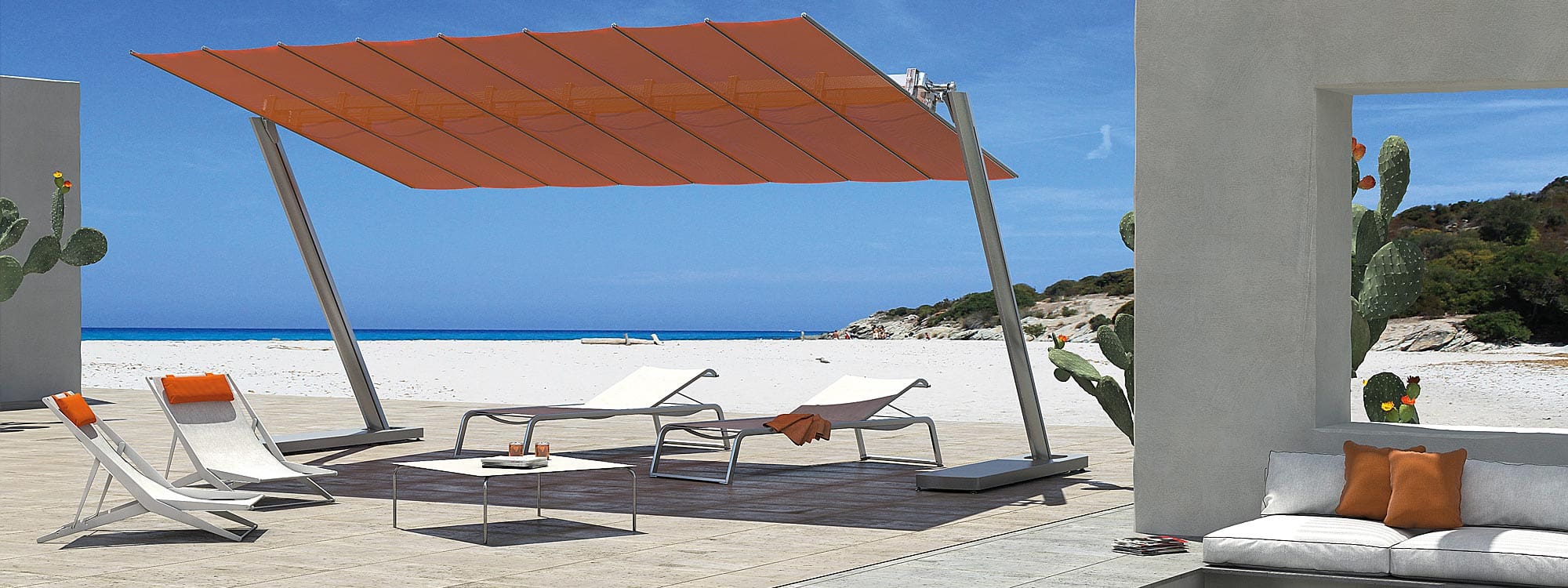 Capri Cantilever Parasol  FIM Luxury Italian Sunshades