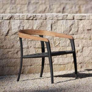 Image of Jive lounge chair with anthracite frame and teak back by Royal Botania
