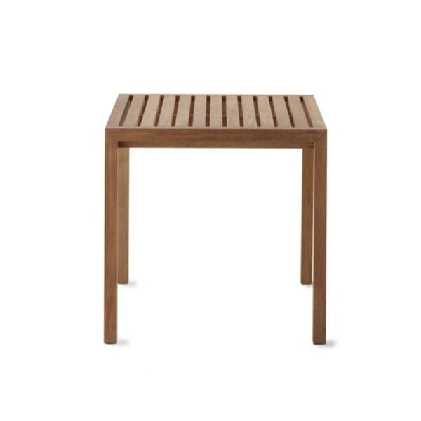 Studio shot of Plaza teak table by Rodolfo Dordoni for Roda