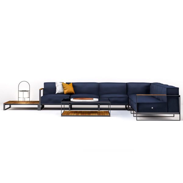 Studio image of Moore large garden corner sofa with minimalist design for Roshults