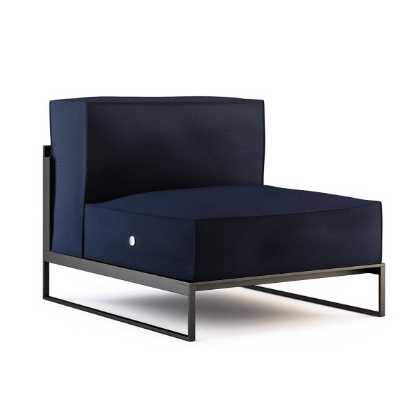Studio image of Roshults Moore modular garden sofa's central lounge unit