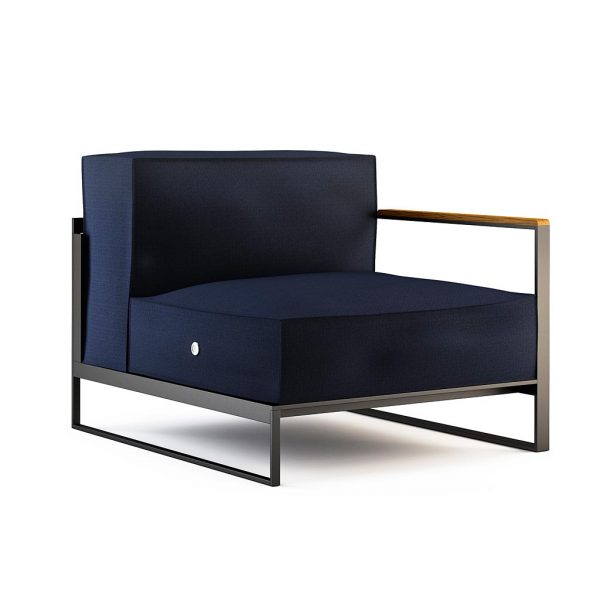 Studio image of Moore modular garden sofa's left-hand lounge unit