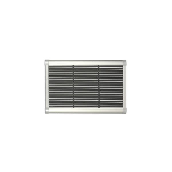Studio image of RiZZ The New Standard small door mat 90 x 60 cm with silver anodized aluminium frame and high quality nylon brushes