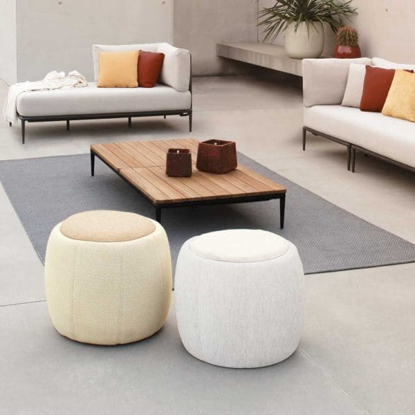 Lusit Garden Sofa & Tono MODERN GARDEN POUF Is A LUXURY Outdoor Pouffe In HIGH QUALITY Garden Furniture MATERIALS By Royal Botania Outdoor Furniture Company