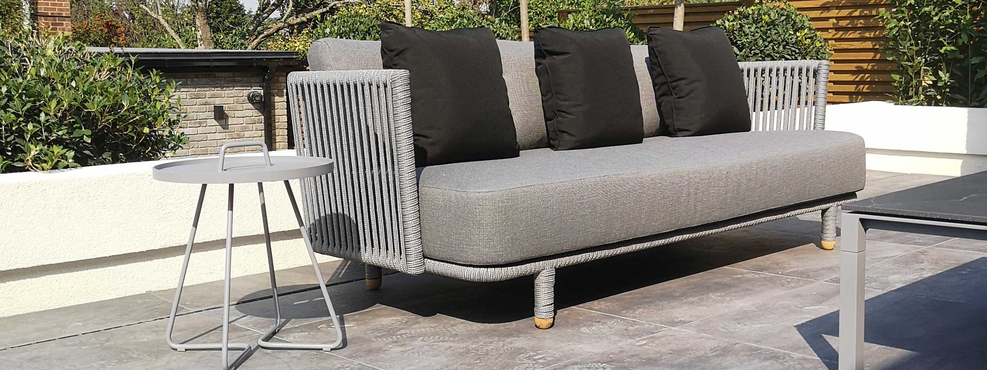 London Garden Furniture Installation Of Cane-line Moments Garden Sofa. Browse Our Modern GARDEN Sofa Sets – DESIGNER Outdoor CORNER Sofas & CONTEMPORARY Exterior LOUNGE Furniture In LUXURY Garden FURNITURE Materials