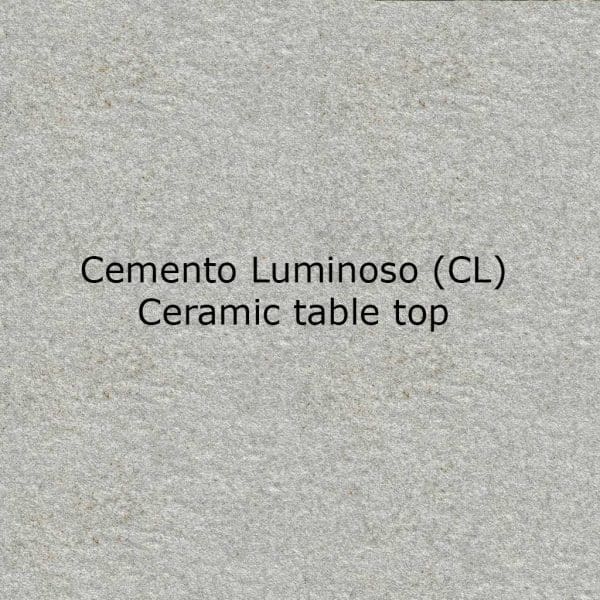 Image of swatch of Cemento Luminoso ceramic used for Organix garden table by Royal Botania
