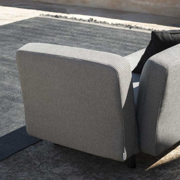 Image of detail of RODA Mamba outdoor sofa's luxury cushion upholstery