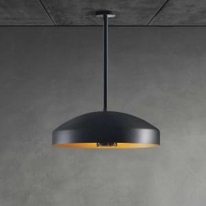 Image of coal-colored Disc outdoor ceiling heater by Heatsail pendant heater company