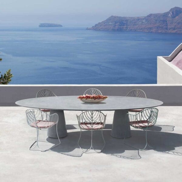 Image of Royal Botania Folia chairs and Conix table