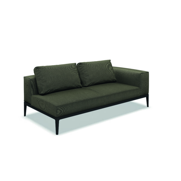 Studio image of right hand Grid Lounge sofa unit by Gloster