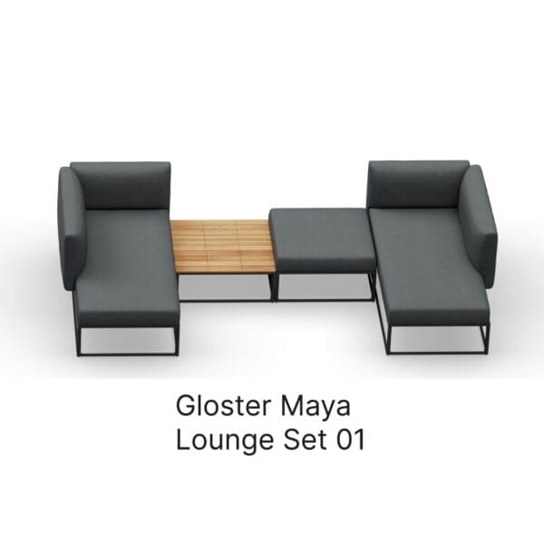 Image of render of Gloster Maya Lounge Set 01