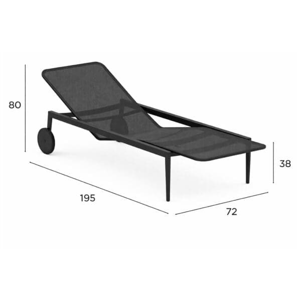 Line drawing of Styletto lounger