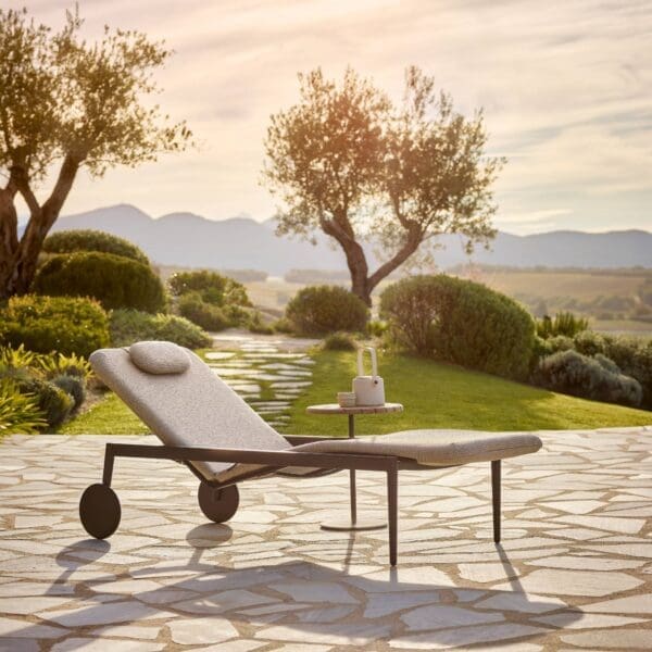 Royal Botania Styletto sun lounger in evening sun