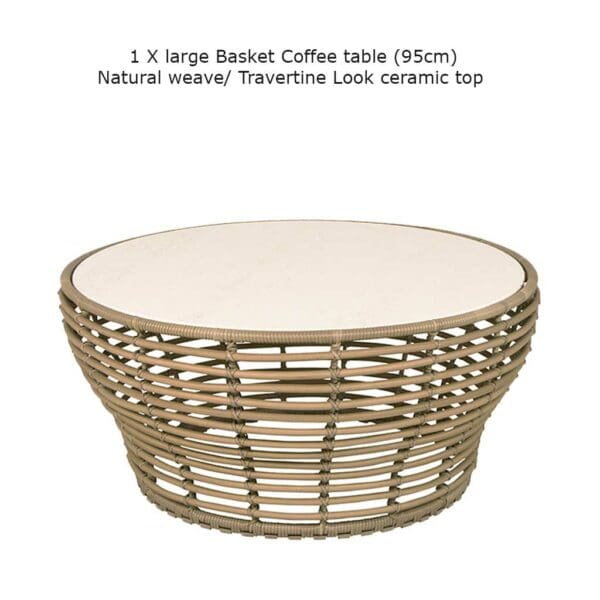 Studio image of Cane-line Basket modern garden low table