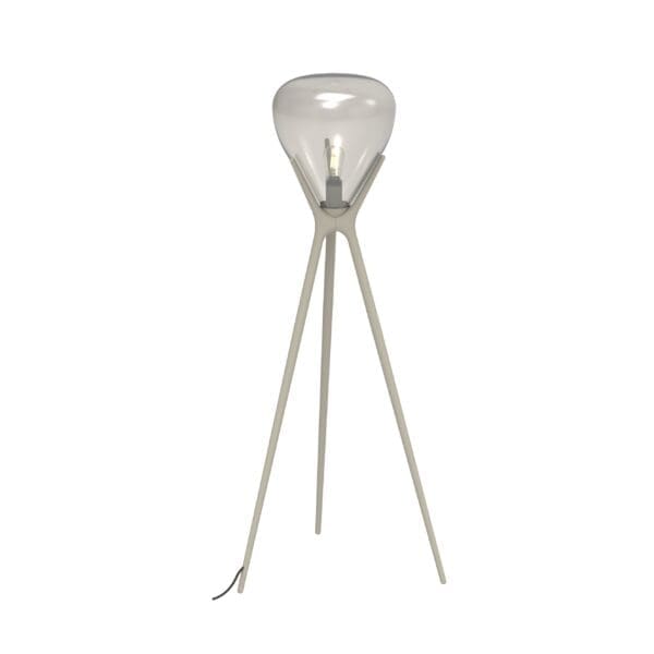 Studio image of Royal Botania Meduz outdoor floor lamp in Pebble aluminium