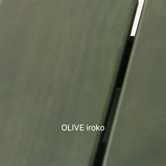 Image of swatch of Olive iroko used for RODA furniture