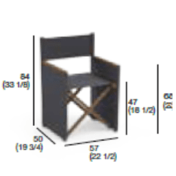 Line drawing of Roda Orson Director chair