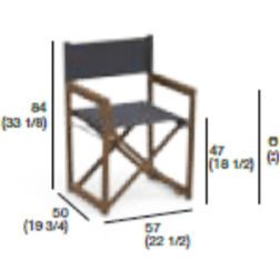 Image of line drawing of Roda Orson Director chair