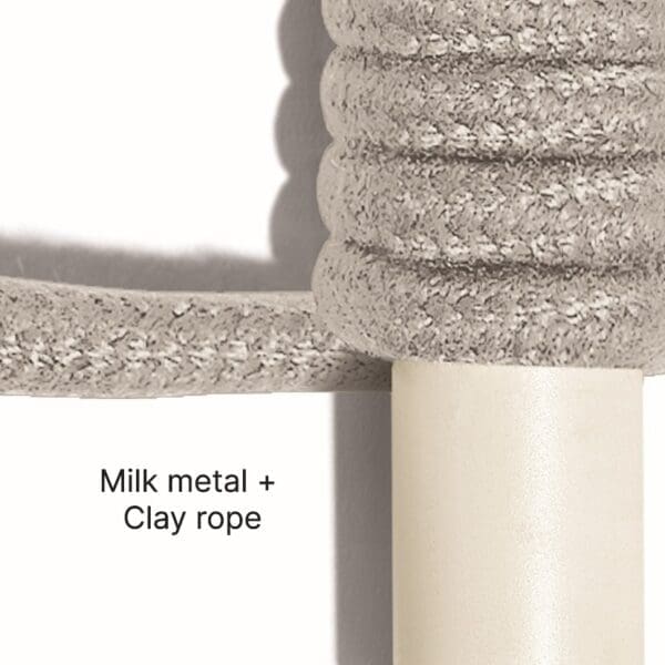 Image of swatch combination for milk + cord CLAY_7 used for RODA furniture