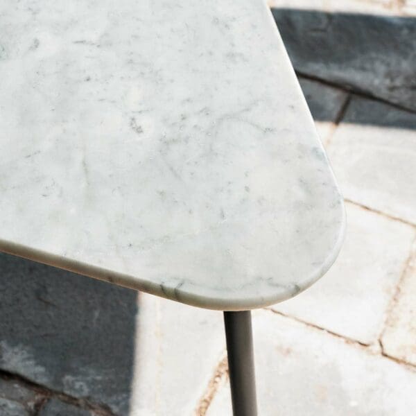 Image of detail of Piper low table's natural stone table top