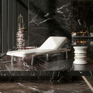 Image of Ribbon luxury sunbed by Myface in opulent marbled surroundings