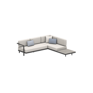 Image of render of Royal Botania Alura Lounge Set 06 C garden corner sofa with integrated low table