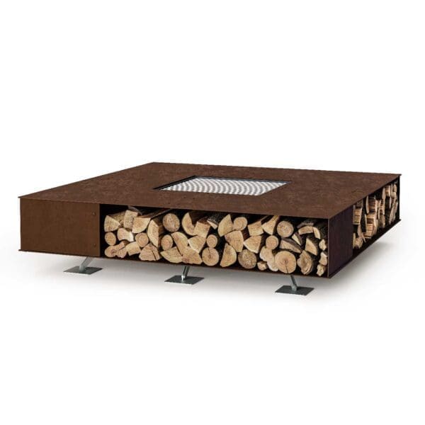 Image of AK47 Toast corten steel fire pit with grill