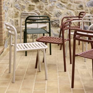 Image of Cane-line Bliss aluminium garden chairs in different colour finishes