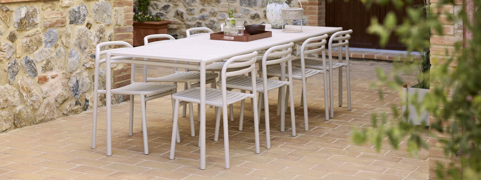 Image of Cane-line Bliss modern aluminium garden dining furniture