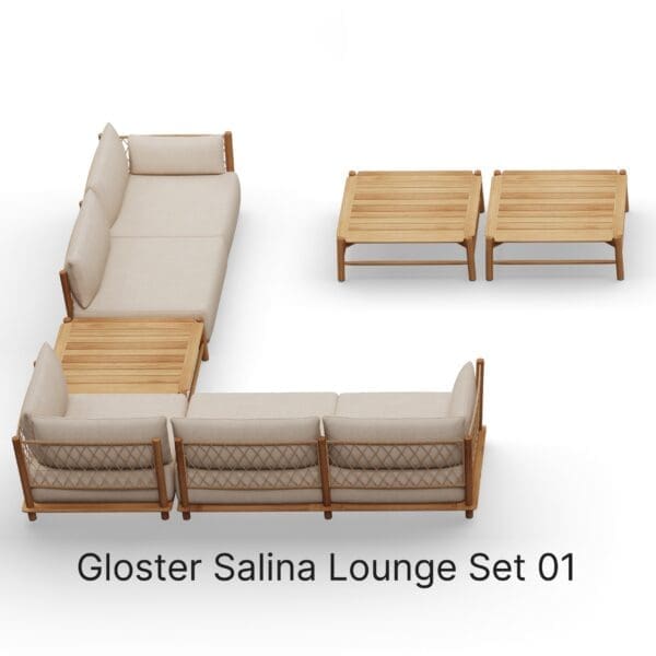 Image of render of Gloster Salina Lounge Set 01