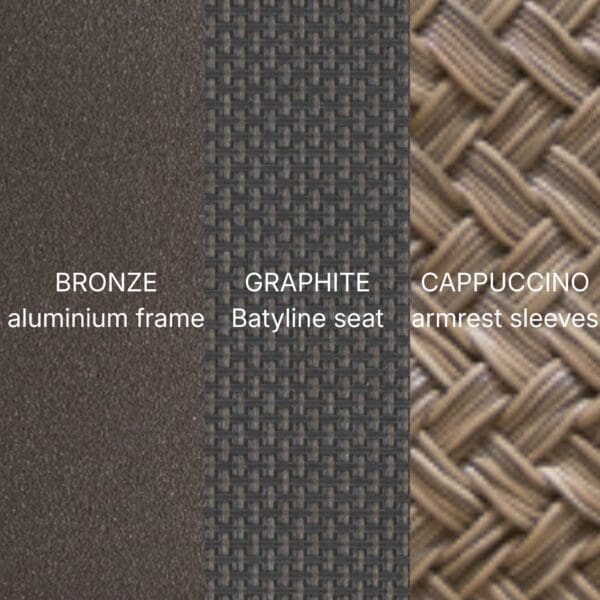 Image of finish combination for Archy aluminium garden chair by Royal Botania